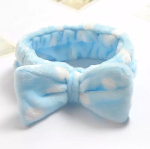 Light Blue Polka Dot Headband