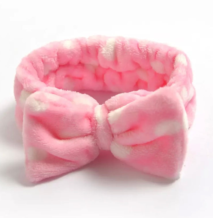 Light Pink Polka Dot Headband