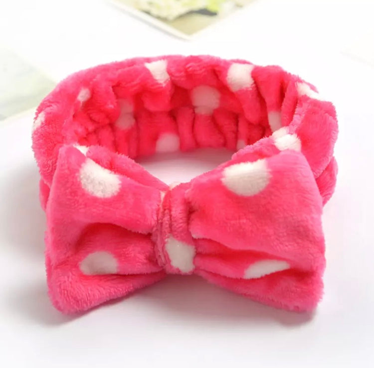 Dark Pink Polka Dot Headband